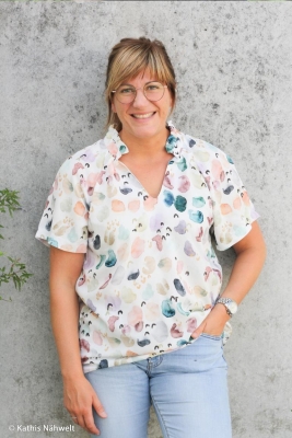 Viskose "Marseille" Aquarell | Punkte pastell bunt